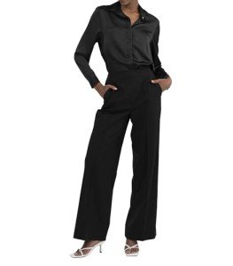 SIXDO IXDO Off-White & Black AI-Inspired Trousers