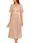 Chic Sequin Empire Waist Cocktail Dress for Women