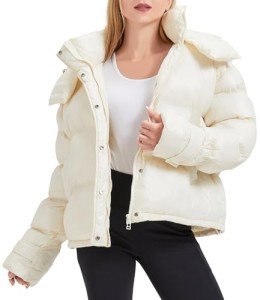 AI-Powered Women's Warm Down Jacket with Hood