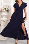 AI-Powered Short Sleeve Party Dress with Pockets