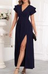 AI-Powered Short Sleeve Party Dress with Pockets