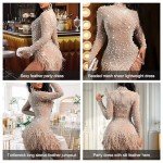 AI-Enhanced Women's Mini Dress with Rhinestone Detail