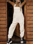 TBETNE Women's Winter Fleece Overalls with Pockets
