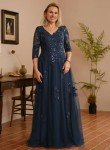 Teal Blue Plus Size Mother of the Bride Dress