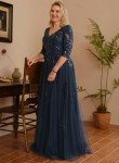 Teal Blue Plus Size Mother of the Bride Dress