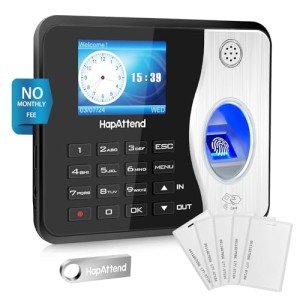 HapAttend Biometric Time Clock with RFID for Businesses