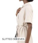 SIXDO Women's Tie Waist Midi Dress - Black