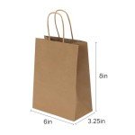 300 Pack Kraft Paper Gift Bags with Handles