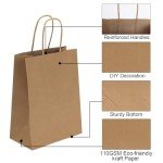 300 Pack Kraft Paper Gift Bags with Handles
