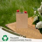 300 Pack Kraft Paper Gift Bags with Handles