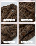 Winter Leopard Print Faux Fur Trench Coat for Women