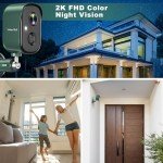 2K Wireless Outdoor Security Camera with AI Alert