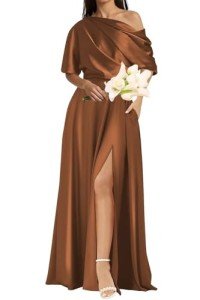 AI-Powered Plus Size Burnt Orange Bridesmaid Dress