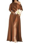AI-Powered Plus Size Burnt Orange Bridesmaid Dress