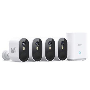 AOSU Wireless Outdoor Security Camera System, 4-Cams