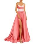 Elegant Plus Size Coral Dress with Sweetheart Neckline