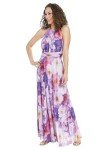 Floral Sleeveless Maxi Dress for Wedding Guests