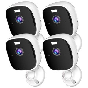 4PC WiFi Indoor Security Cameras with AI Detection