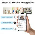 4PC WiFi Indoor Security Cameras with AI Detection