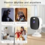 4PC WiFi Indoor Security Cameras with AI Detection