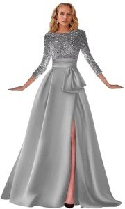 Elegant Sequin A-line Formal Dress for Women