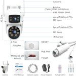 GENBOLT Outdoor WiFi PTZ Security Camera with Dual Lens