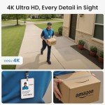 AOSU 4K Wireless Outdoor Security Camera Kit