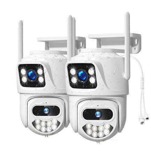 2W7 AI Dual Lens Outdoor Security Camera with Night Vision