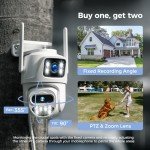 2W7 AI Dual Lens Outdoor Security Camera with Night Vision