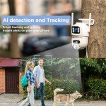 2W7 AI Dual Lens Outdoor Security Camera with Night Vision