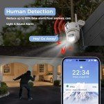 2W7 AI Dual Lens Outdoor Security Camera with Night Vision