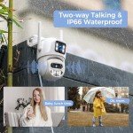 2W7 AI Dual Lens Outdoor Security Camera with Night Vision
