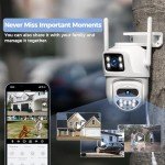 2W7 AI Dual Lens Outdoor Security Camera with Night Vision