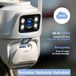 2W7 AI Dual Lens Outdoor Security Camera with Night Vision