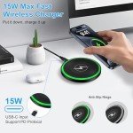 15W Fast Wireless Charger for Google Pixel & Samsung