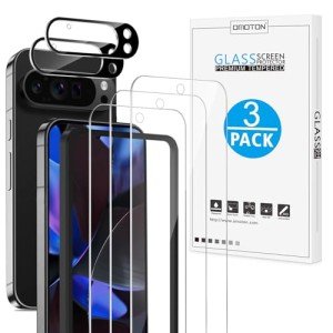 OMOTON 3+2 Pack Google Pixel 9 Pro XL Protectors