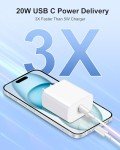 20W USB C Fast Charger 2-Pack with 6FT Cable
