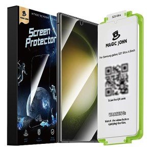 MAGIC JOHN 2-Pack Ceramic Screen Protectors for Galaxy S23 Ultra