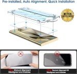 amFilm OneTouch Screen & Camera Protector for Galaxy S24 Ultra