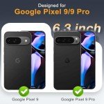 Google Pixel 9/9 Pro Tempered Glass Screen Protector Set