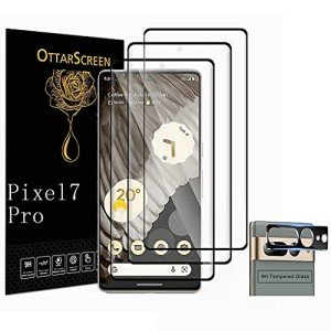 3 Pack Tempered Glass Screen Protector for Pixel 7 Pro