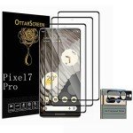 3 Pack Tempered Glass Screen Protector for Pixel 7 Pro