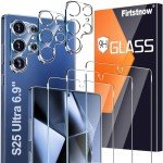 3 Pack Glass Screen & Lens Protectors for Galaxy S25 Ultra