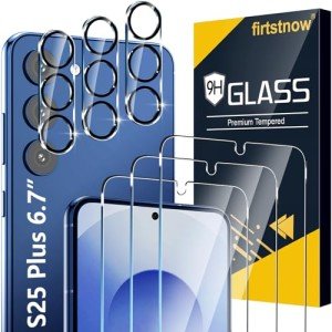 3 Pack Glass Screen & Camera Protectors for Galaxy S25 Plus