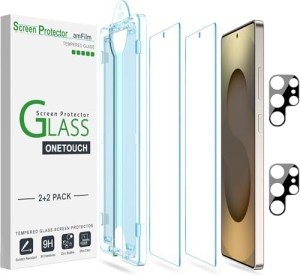 amFilm OneTouch Screen & Camera Protector for Galaxy S25 Ultra
