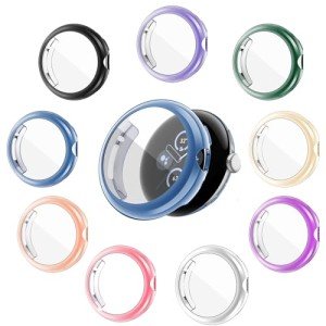 9-Pack Google Pixel Watch Cases with Screen Protectors