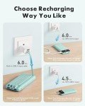 10000mAh Slim Portable Charger with Built-in Cables