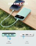 10000mAh Slim Portable Charger with Built-in Cables
