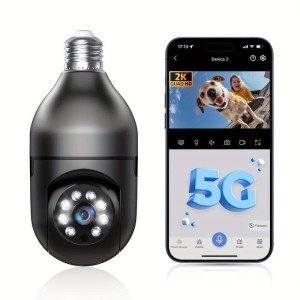 360° 2K Wi-Fi Light Bulb Security Camera