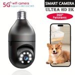 360° 2K Wi-Fi Light Bulb Security Camera